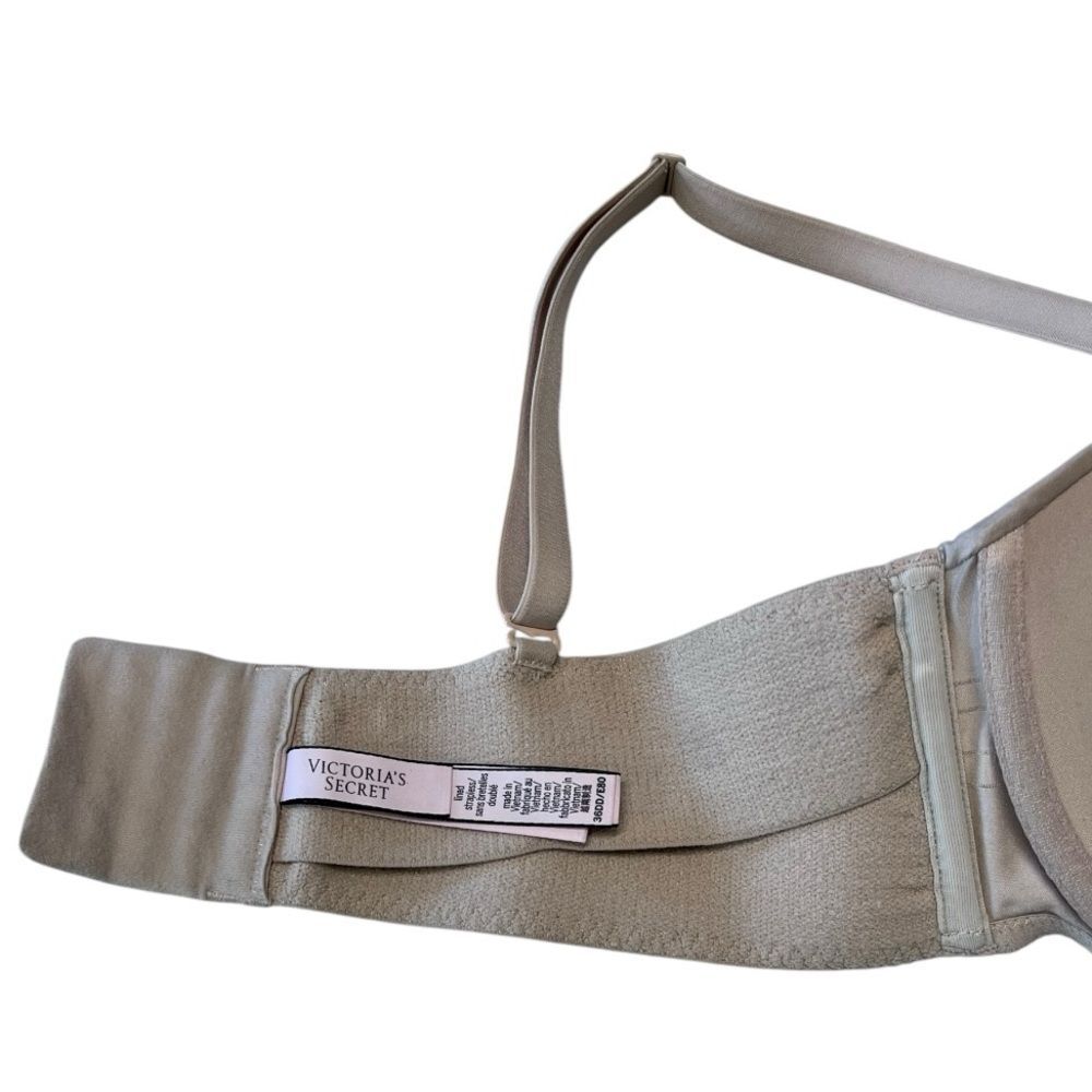 Victoria’s Secret Body By Victoria | Tan Beige Lightly Lined Strapless Bra 36DD - Picture 4 of 7